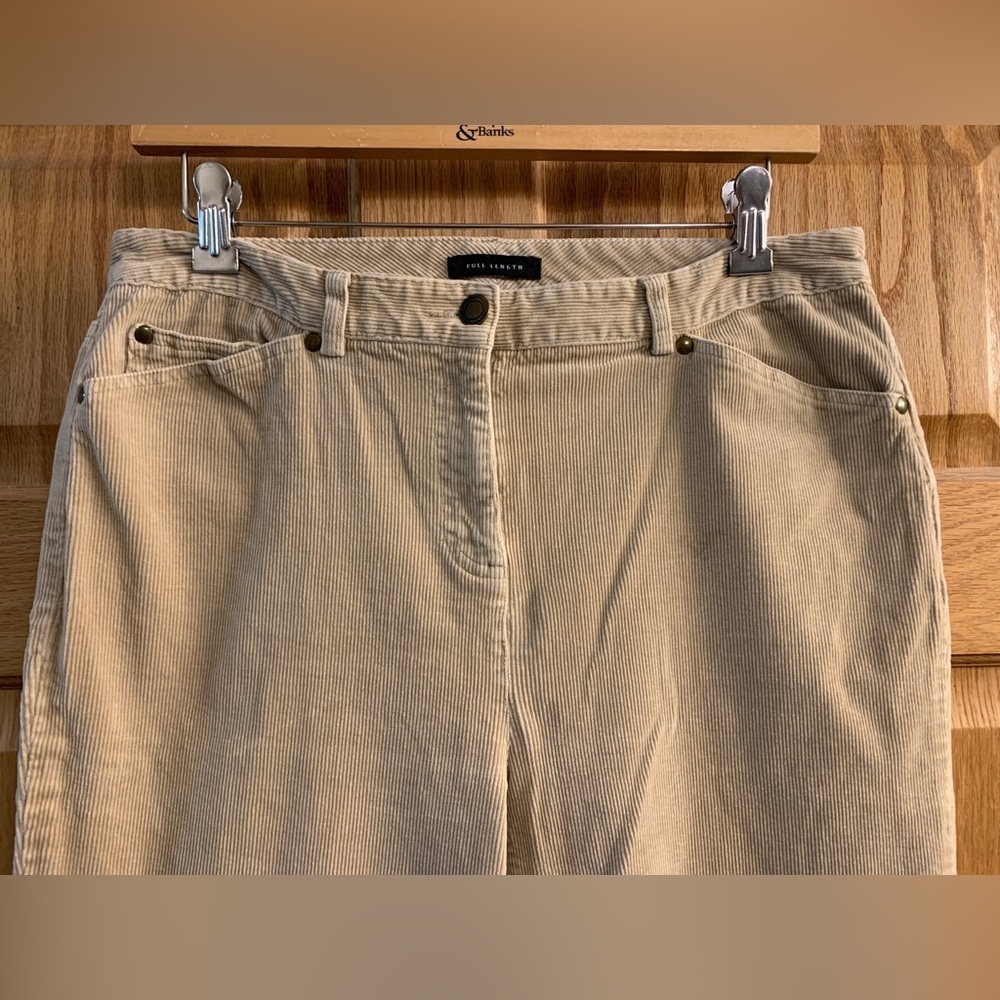State-Ments Petite Full-Length Tan Women’s Corduroy Pants - Size 10P - Mid-Rise - Picture 2 of 5